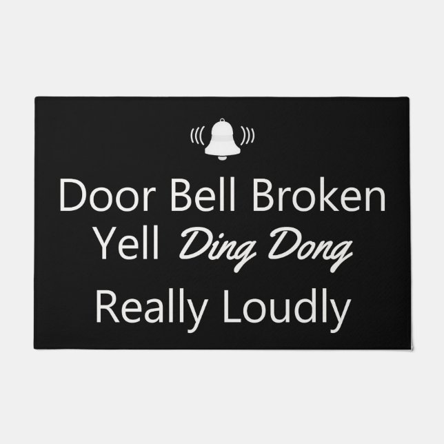 Deurdeur Bell Broken Doormat Deurmat (Voorkant)