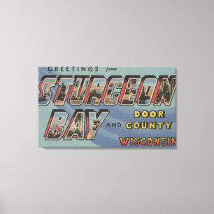 Deurdistrict - Grote letterscènes Canvas Afdruk