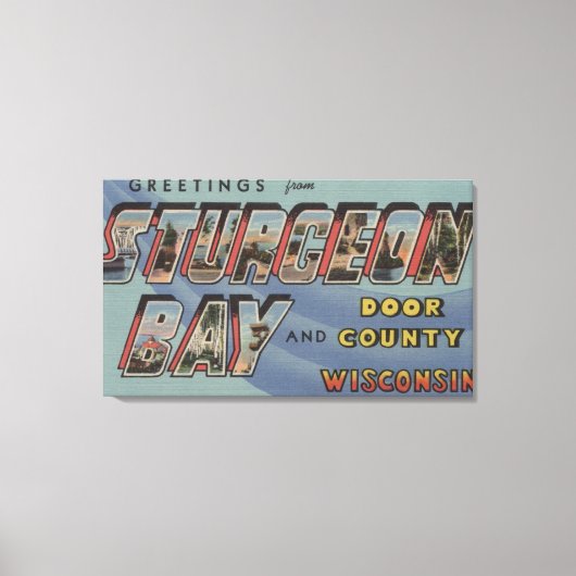 Deurdistrict - Grote letterscènes Canvas Afdruk (Voorkant)