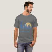 Deuren County WI Sailboat T  80s Sunset T-shirt (Voorkant volledig)