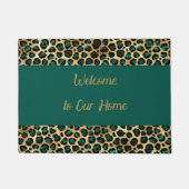 Deuren in Faux Gold en Blauwgroen design van luipa Deurmat (Voorkant)