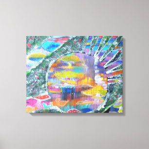 Deuren in paddenstoelland canvas afdruk