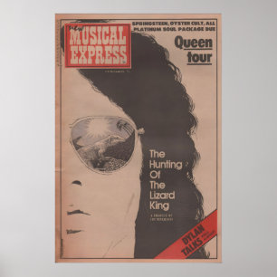 DEUREN Jim Morrison Poster - 1975 origineel NME
