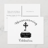 Deuren Plaque Home Sweet Home Housewarming Party | Uitnodiging Briefkaart (Voorkant / Achterkant)