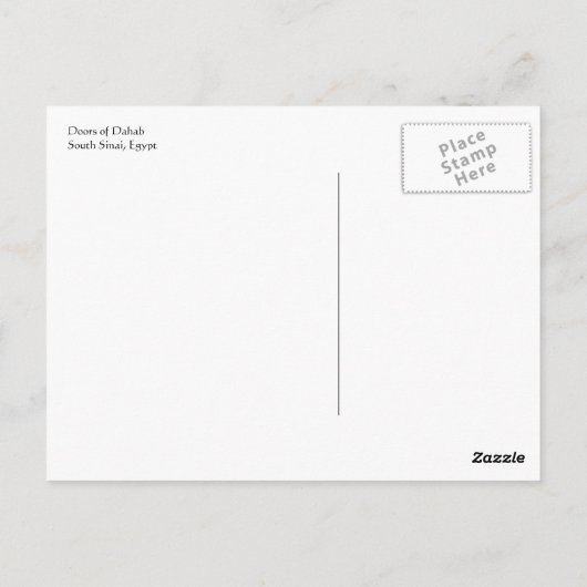Deuren van Dahab Briefkaart (Achterkant)