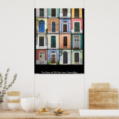 Deuren van het oude San Juan-Poster Poster (Keuken)