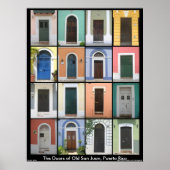 Deuren van het oude San Juan-Poster Poster (Voorkant)