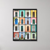 Deuren van het oude San Juan, Puerto Rico WC Canvas Afdruk (Voorkant)