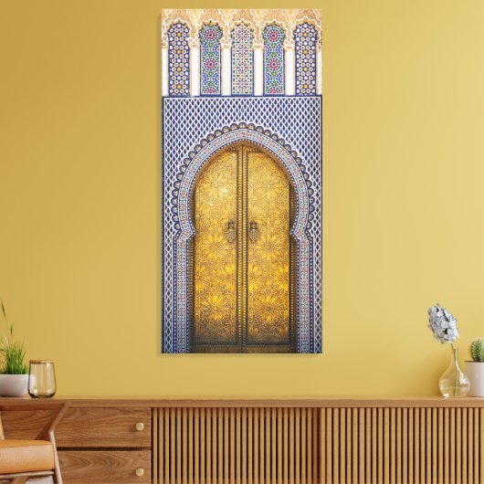  deuren van het paleis van Koning Canvas Afdruk (Insitu (Woonkamer))