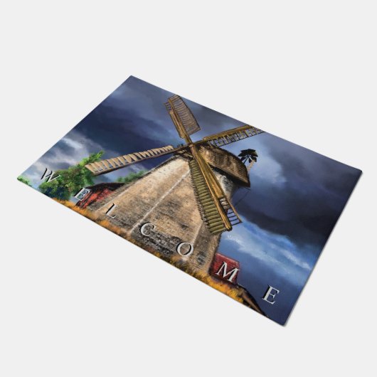 Deuren van het windmolen - Welkom Deurmat (Schuin)