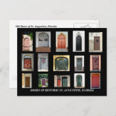 Deuren van Historic St. Augustine, Florida Briefkaart (Voorkant / Achterkant)