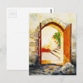 Deuren van licht briefkaart (Voorkant / Achterkant)