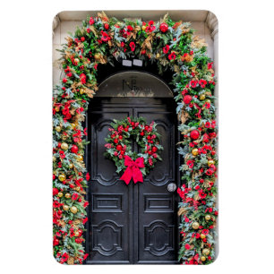 Deuren van Londen: Een Festieve Kerst Magneet