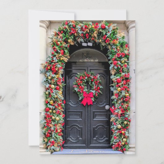 Deuren van Londen: Een Festive Kerstkaart (Voorkant)