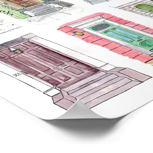 Deuren van New Orleans Poster (Hoek)