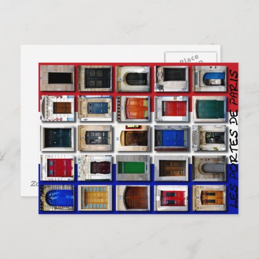Deuren van Parijs Briefkaart (Voorkant / Achterkant)