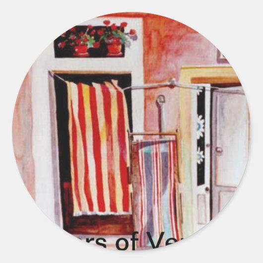 Deuren van Venetië Ronde Sticker (Voorkant)