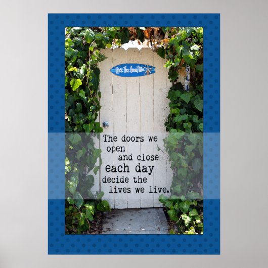 Deuren We openen Poster voor foto's door deur (Voorkant)