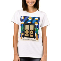 Deuren zijn mijn lust | Kleurblok Art Deco T-shirt