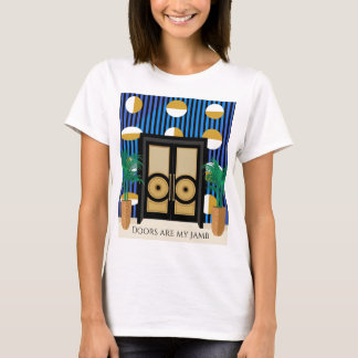 Deuren zijn mijn lust | Kleurblok Art Deco T-shirt