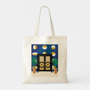 Deuren zijn mijn lust Kleurblok Art Deco Tote Bag