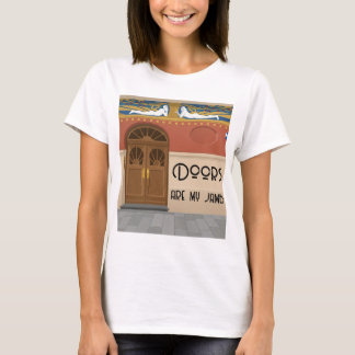 Deuren zijn mijn lust | Kleurblok Art Nouveau T-shirt