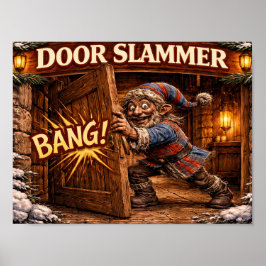 Deurenslammer IJslandse Yule Lad Poster
