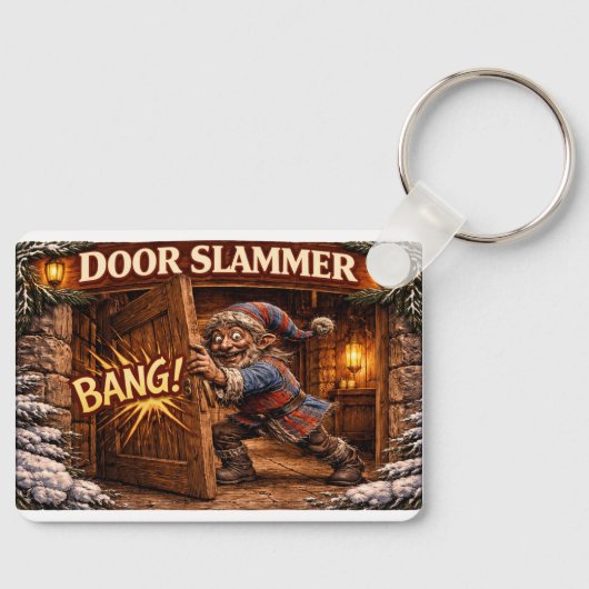 Deurenslammer IJslandse Yule Lad Sleutelhanger (Voorkant)