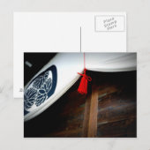 Deurgordijn met rood kwastje briefkaart (Voorkant / Achterkant)