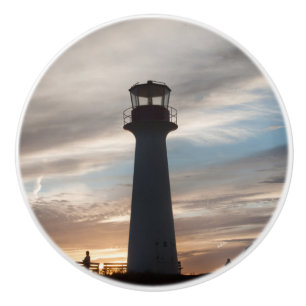 Deurhandgreep, foto van een vuurtoren keramische knop
