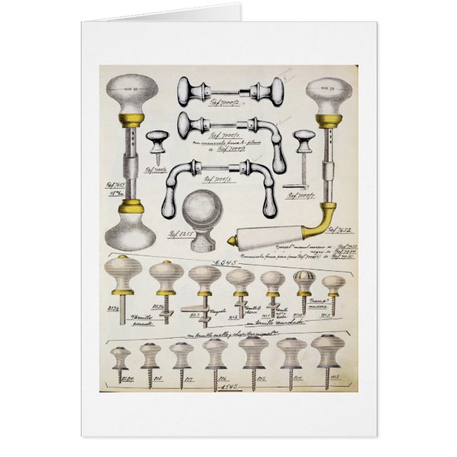 Deurhandgrepen uit een handelscatalogus van huisho (Voorkant)