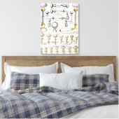 Deurhandgrepen uit een handelscatalogus van huisho canvas afdruk (Insitu (Slaapkamer))