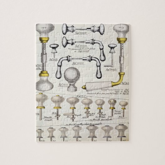 Deurhandgrepen uit een handelscatalogus van huisho legpuzzel (Verticaal)