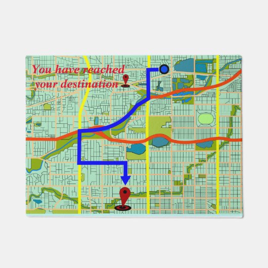 Deurkleed je hebt je bestemming bereikt! deurmat (Voorkant)