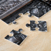 Deurklep Lion - Zwart / Goud Legpuzzel (Zijkant)