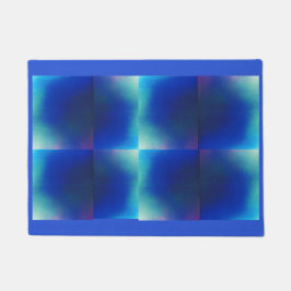 Deurklep met blauw en Turquoise-ontwerp Deurmat