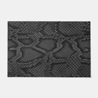 Deurklep met grijs snakeskin-patroon deurmat