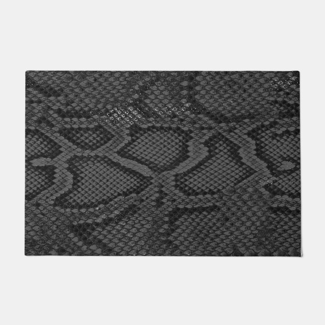 Deurklep met grijs snakeskin-patroon deurmat (Voorkant)