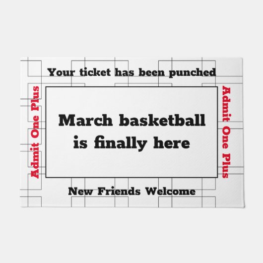 Deurklep van de Bazel Basketball Party Deurmat (Voorkant)