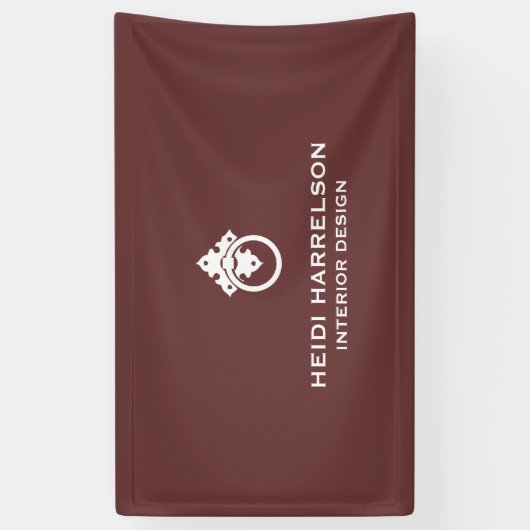 deurklopper Logo aards rood Spandoek (Verticaal)
