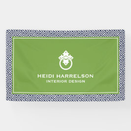  deurklopper Logo blauw/groene rand Spandoek