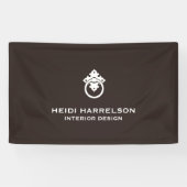  deurklopper Logo Brown Spandoek (Horizontaal)