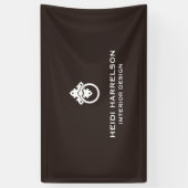 deurklopper Logo Brown Spandoek (Verticaal)