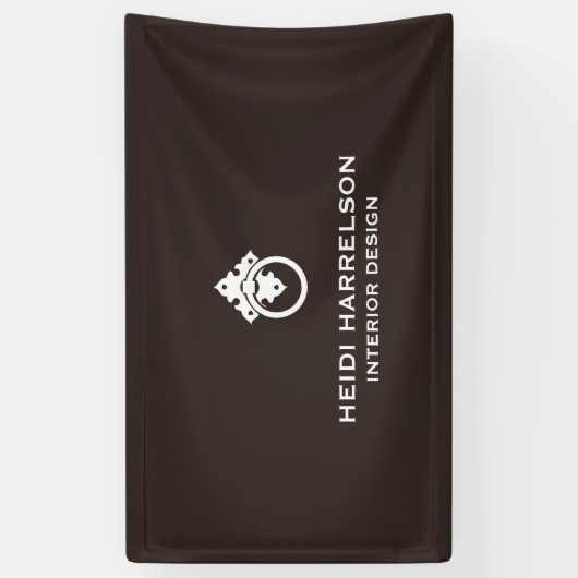 deurklopper Logo Brown Spandoek (Verticaal)
