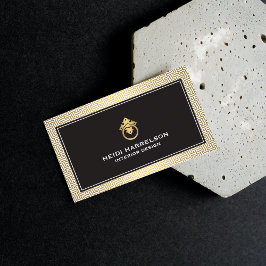  deurklopper Logo Gold/Black Border Visitekaartje