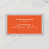  deurklopper Logo grijs/Oranje rand Visitekaartje (Achterkant)