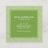  Deurklopper Logo Groene Rand Vierkante Visitekaartje (Achterkant)