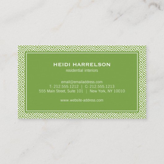 Deurklopper Logo Groene Rand Visitekaartje (Achterkant)