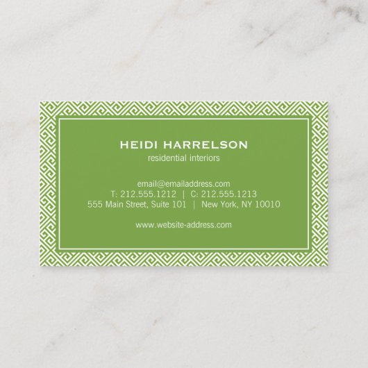  Deurklopper Logo Groene Rand Visitekaartje (Achterkant)