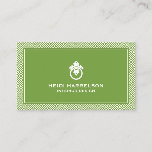  Deurklopper Logo Groene Rand Visitekaartje (Voorkant)
